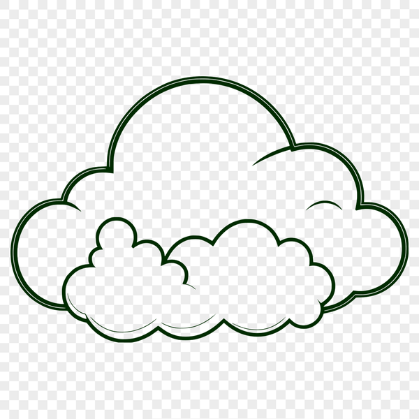White Cloud Icon Illustration Cloud icon illustration with white fluffy texture and soft gray shading.