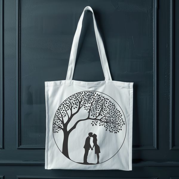 Illustration of a tree with intertwined branches forming a heart shape, symbolizing love and affection.