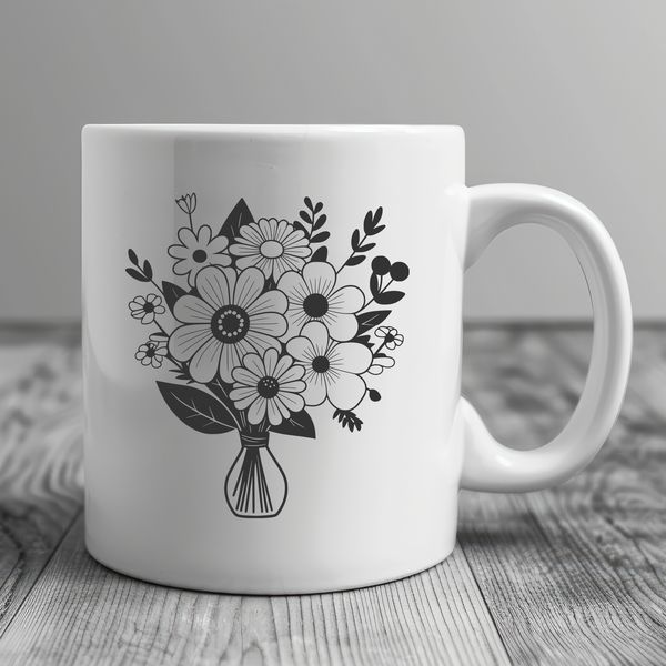 Wedding Flower Template Free A colorful bouquet of flowers arranged in a decorative style, suitable for wedding or special occasions.