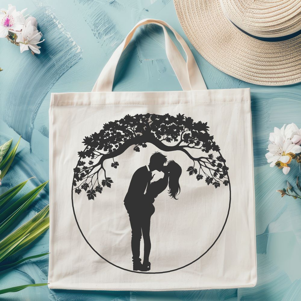 Beautiful Tree of Affection A stylized illustration of a tree with intertwined branches, symbolizing love and affection.