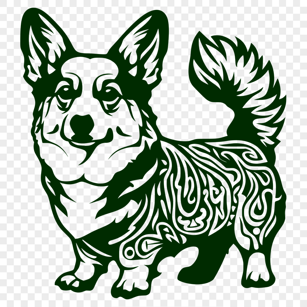 Free Beautiful Welsh Corgi Vector Image