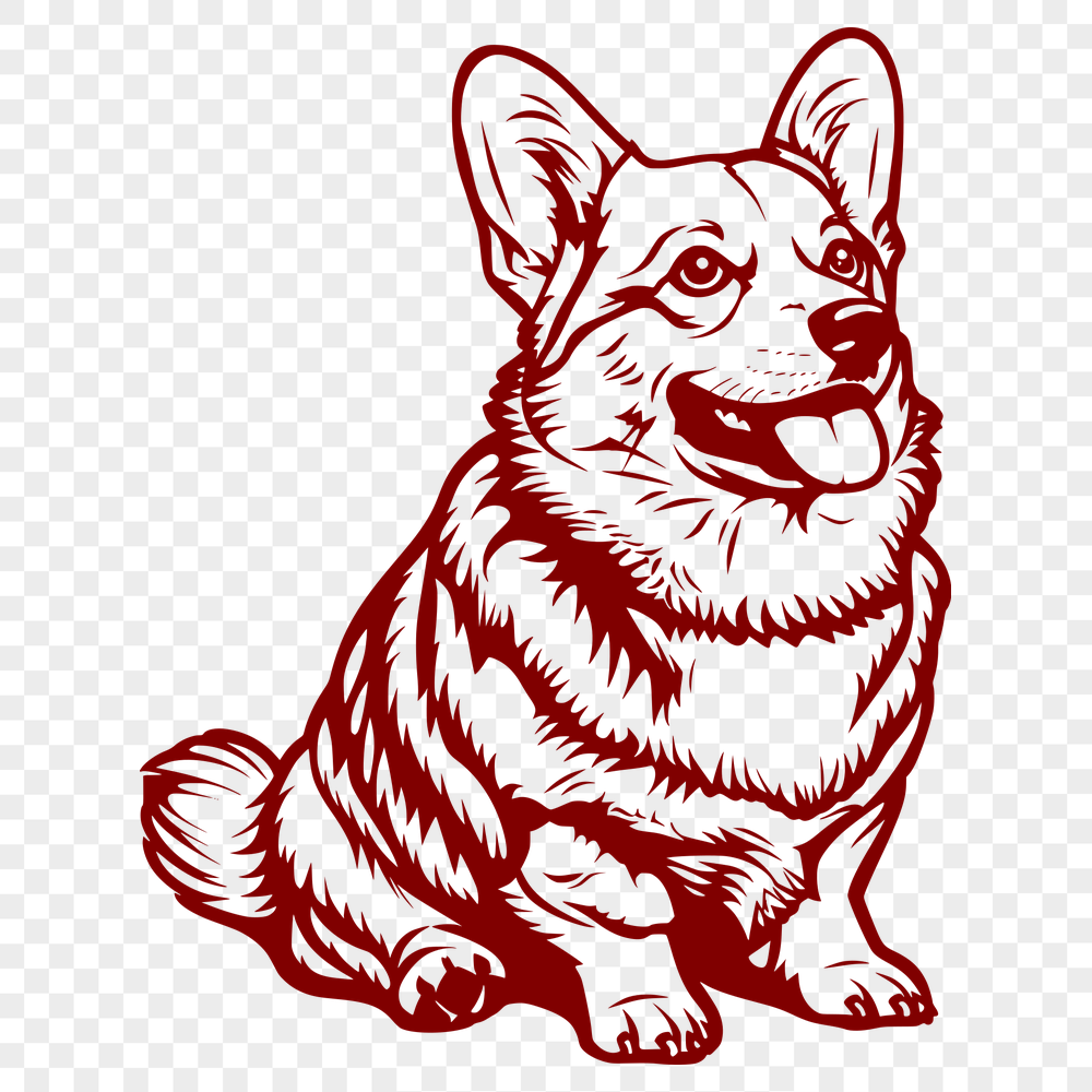 Free Beautiful Welsh Corgi Illustration