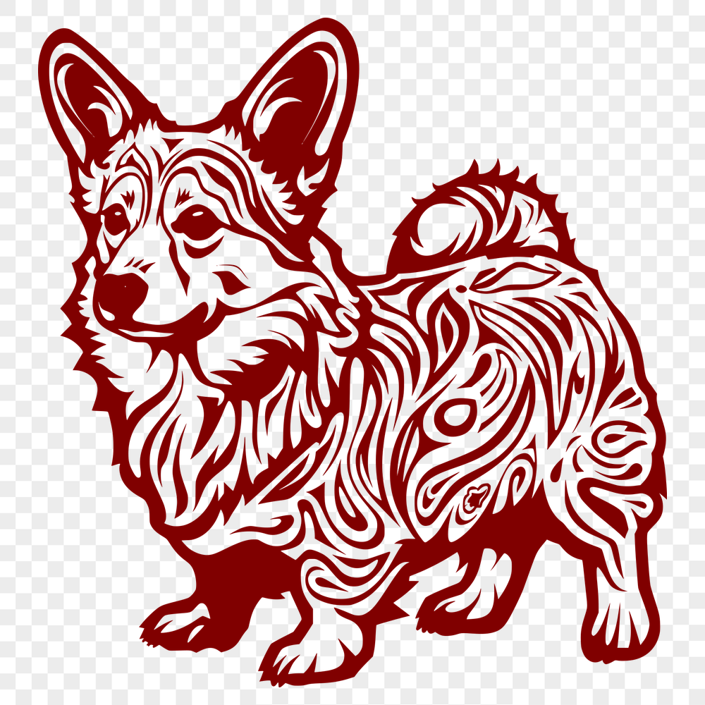 Unique Welsh Corgi Stencil