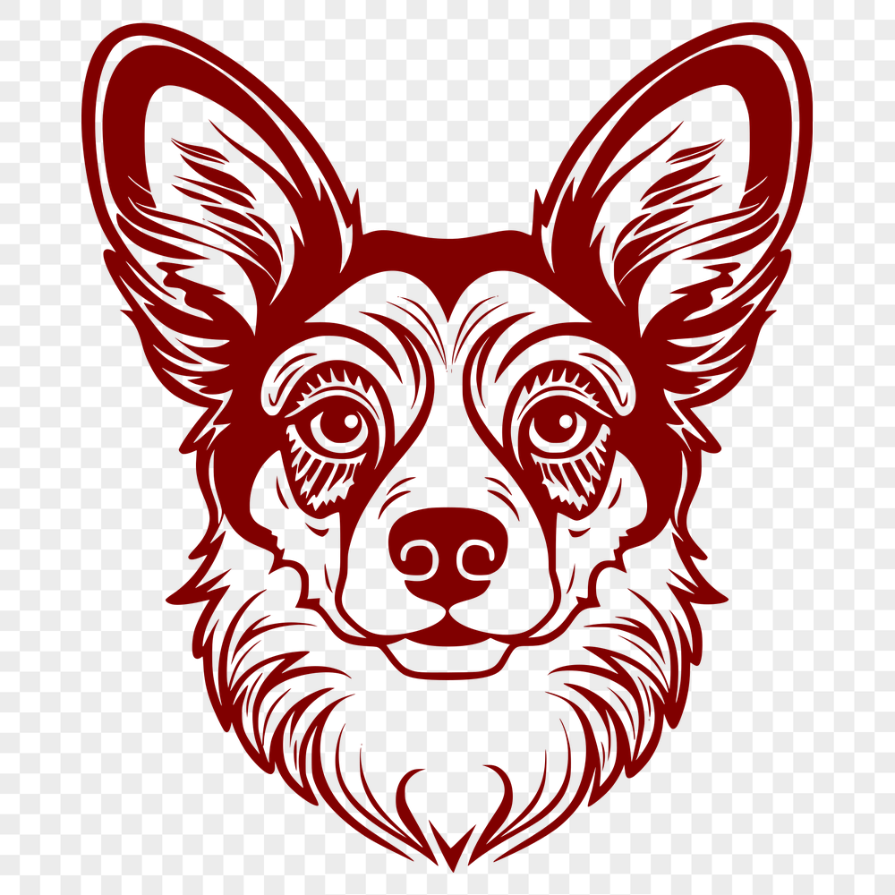 Beautiful Welsh Corgi Vector Drawing