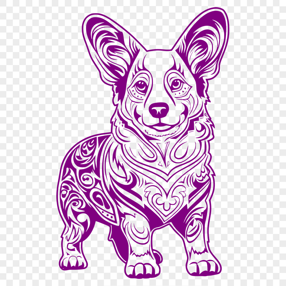 Standing Welsh Corgi Design