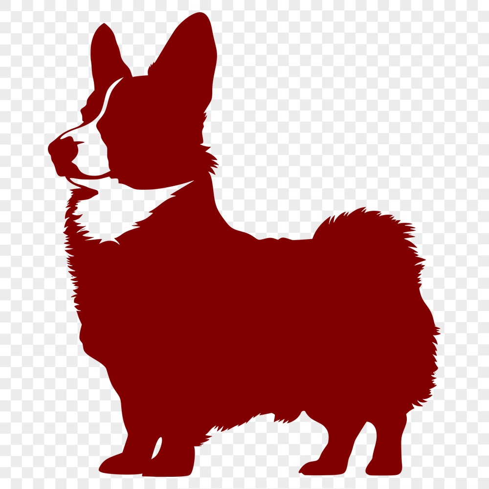 Beautiful Standing Welsh Corgi DXF