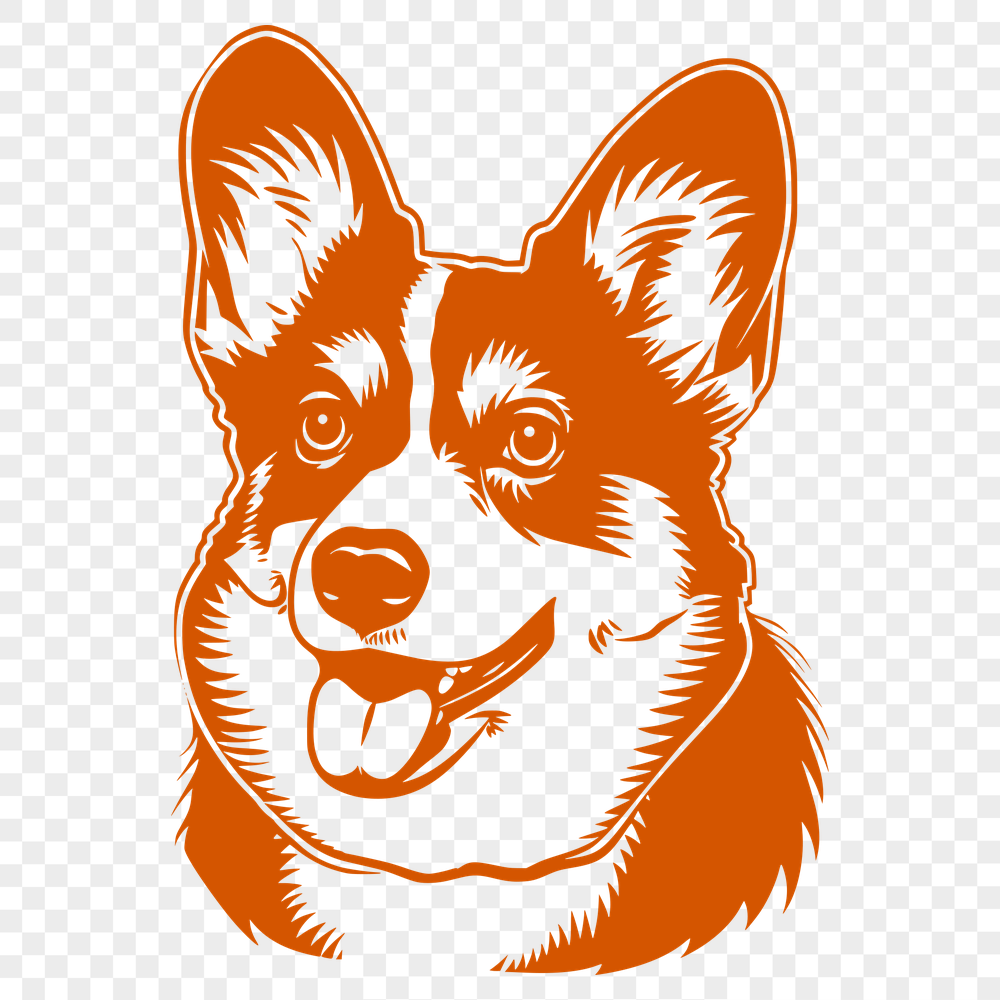 Free Artistic Welsh Corgi Decal