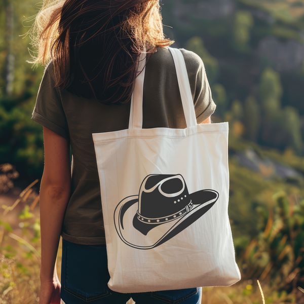 Classic Western Headgear Vector Design A classic cowboy hat design suitable for vector art and cutting machine projects.