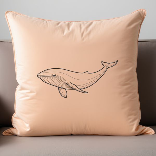 Beautiful Whale SVG Cut File An SVG graphic of a whale designed for cutting machines and laser engraving tools.