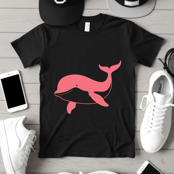 Beautiful Whale Silhouette Design A simplified illustration of a whale in vector format.
