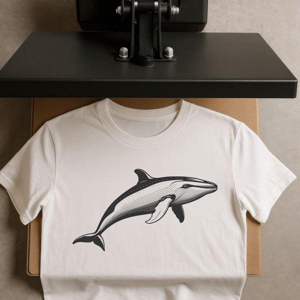 Detailed Whale Outline for Cutting Machines Illustrative vector art of a whale with detailed outline suitable for cutting machines.