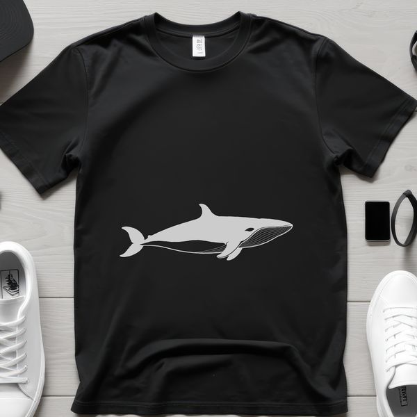 Oceanic Vector Silhouette Illustrative silhouette of a whale in vector format, suitable for commercial or personal use.