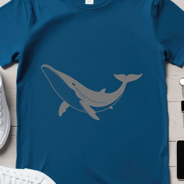 Vector Mammal Silhouette Large ocean mammal in vector format.