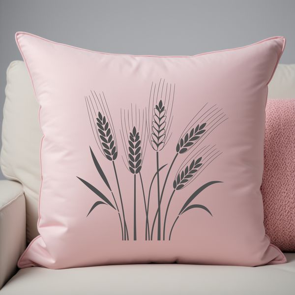 A stylized illustration of wheat in a vector format for various uses.