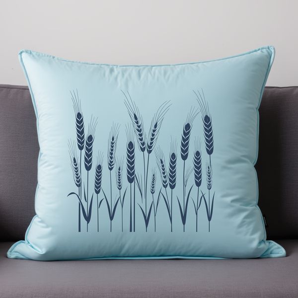 Illustrative vector image of a wheat plant with simple lines and shapes.