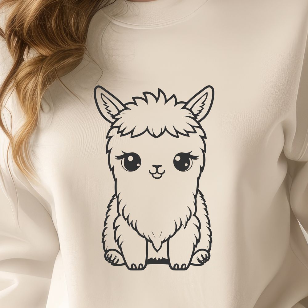 Cute Andorable Animal Vector Alpaca animal illustration in vector format
