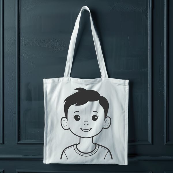 Cute Boy Graphic Design A vector graphic depiction of a child in casual attire.