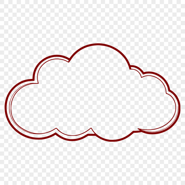 Whimsical Cloud Design Element A stylized illustration of a cloud, suitable for graphic design projects.