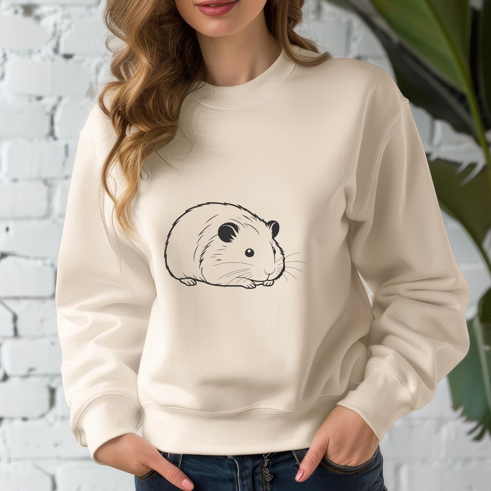 Whimsical Rodent Design A high-quality digital illustration of a hamster in a realistic pose.
