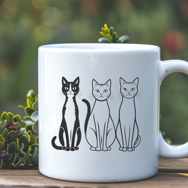 Feline Design A digital illustration of a domesticated feline animal with fur and whiskers.