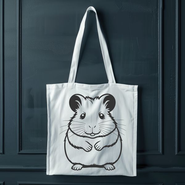 Whimsical Hamster Illustration SVG A colorful illustration of a hamster in a neutral background, suitable as vector art.