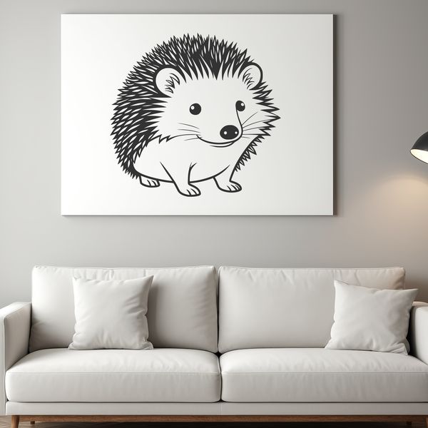 Free SVG Hedgehog Design An SVG graphic of a hedgehog animal.