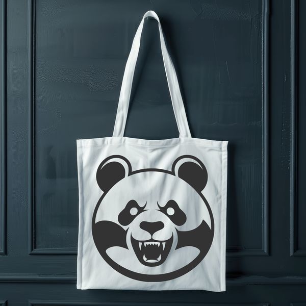Vector Graphic Wild Animal Art A simple illustration of a wild animal, specifically a panda, created as a vector graphic.