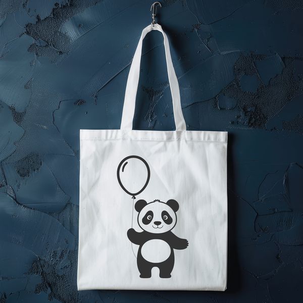 Vector Cartoon Panda Bear on Rock An adorable Asian giant panda bear sitting on a rock, vector illustration.