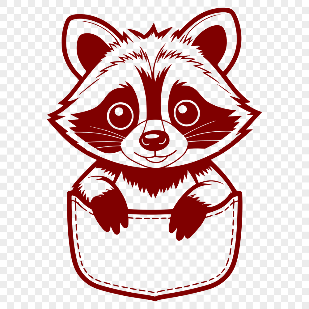 Detailed Raccoon Illustration A detailed illustration of a raccoon in a neutral color palette, suitable for vector design.