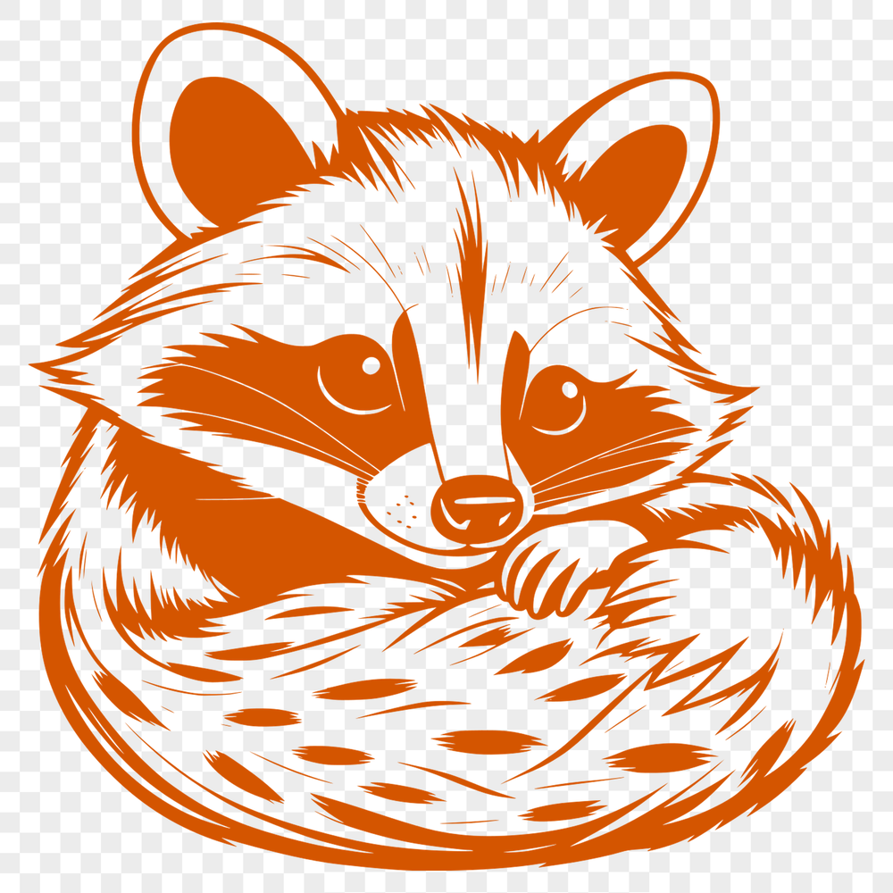Cute Raccoon SVG Graphic An SVG graphic of a raccoon, suitable for various applications and uses.