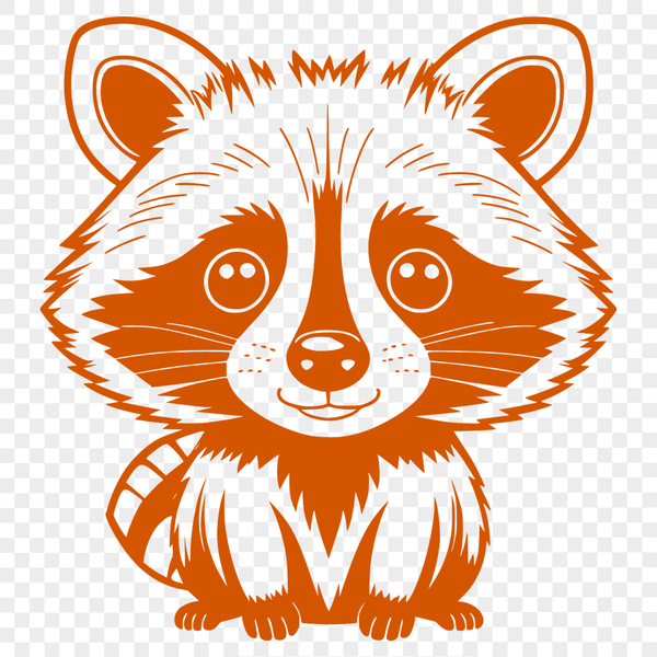 Stylized Raccoon Graphic Art A stylized raccoon illustration created as a vector graphic.