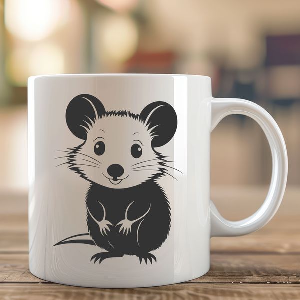 Possum SVG Cut File for Cricut and More A detailed illustration of a possum in various poses, suitable for vector design and cutting machine applications.