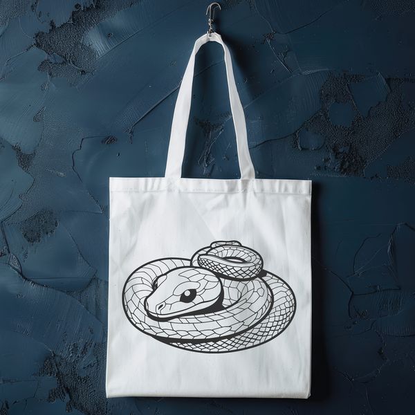 Beautiful Reptile Illustration An illustration of a snake with scales and textured skin, suitable for vector graphics.