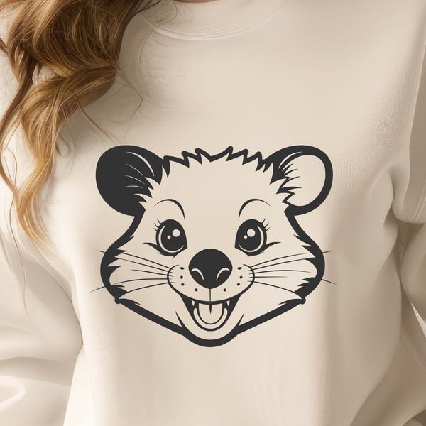 Free SVG Clip Art Image of a Possum Animal A digital illustration of a wild animal, the possum, created as an SVG file.