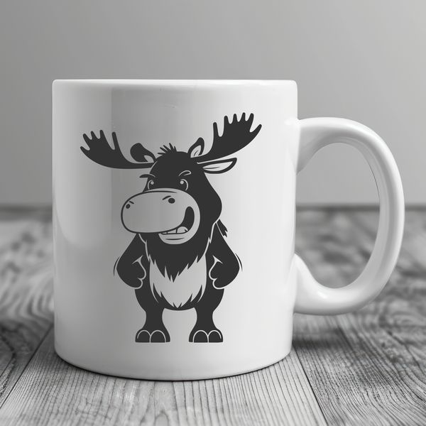 Majestic Wild Forest Dweller An SVG vector graphic representation of a wild animal, a moose.