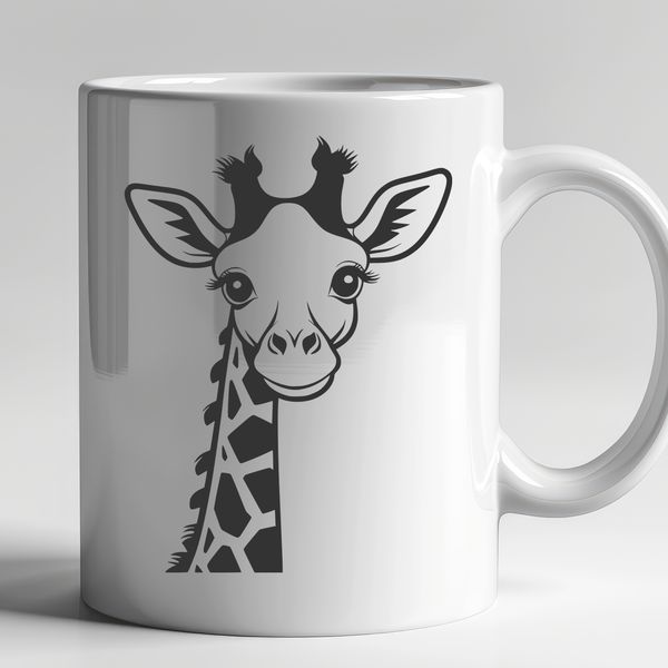 Wildlife Design Element - Giraffe Illustration A realistic illustration of a giraffe, suitable for vector design and commercial use.