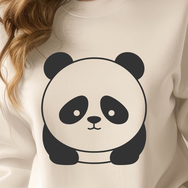 Adorable Panda in Natural Habitat A simple illustration of a wild panda in a natural setting.