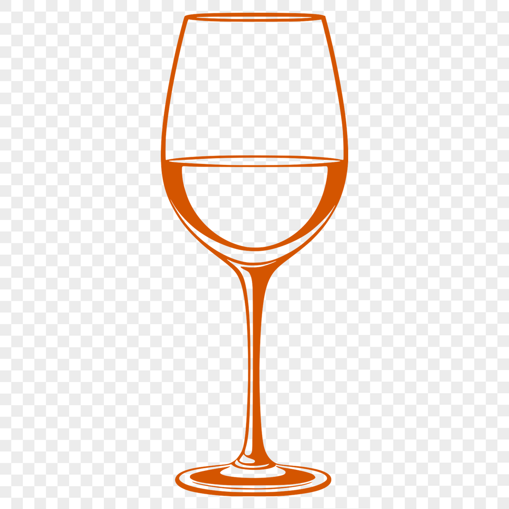 Stylized Wine Glass Icon An editable vector graphic representation of a wine glass containing wine.