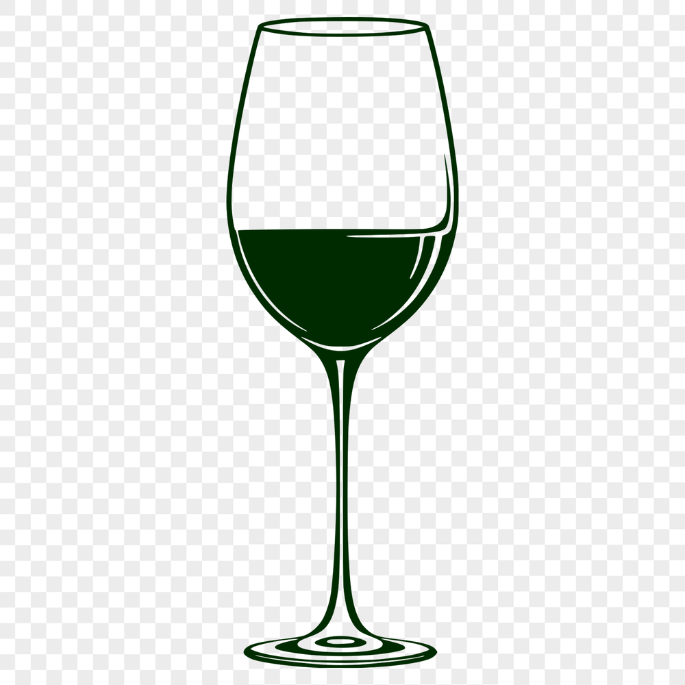 Elegant Wine Pouring Design A glass containing a red wine poured from a bottle, suitable for clip art or vector design projects.