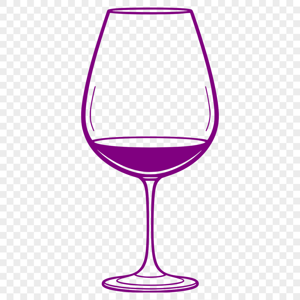 Wine Illustration Vector graphic representation of a wine in a glass, ideal for use in digital designs.