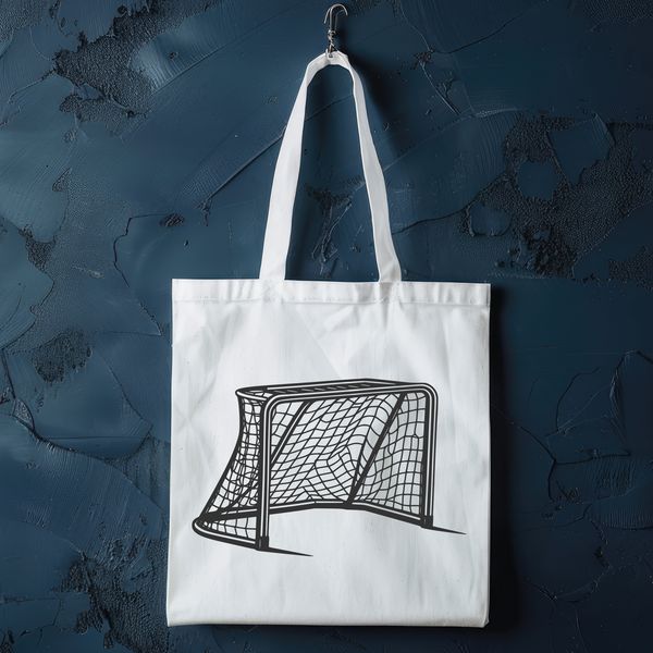 Vector Hockey Design A detailed vector illustration of a hockey goal, suitable for cutting machines or laser cutters.