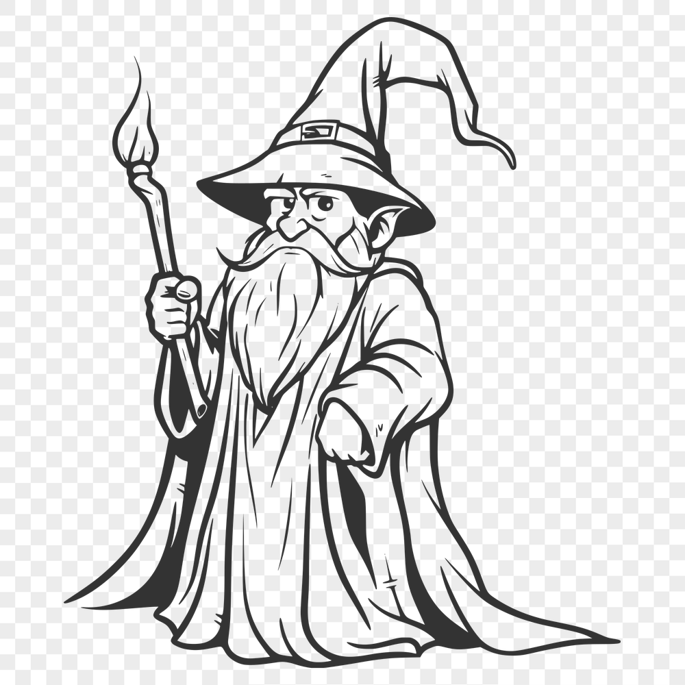 Beautiful Wizard Vector Art