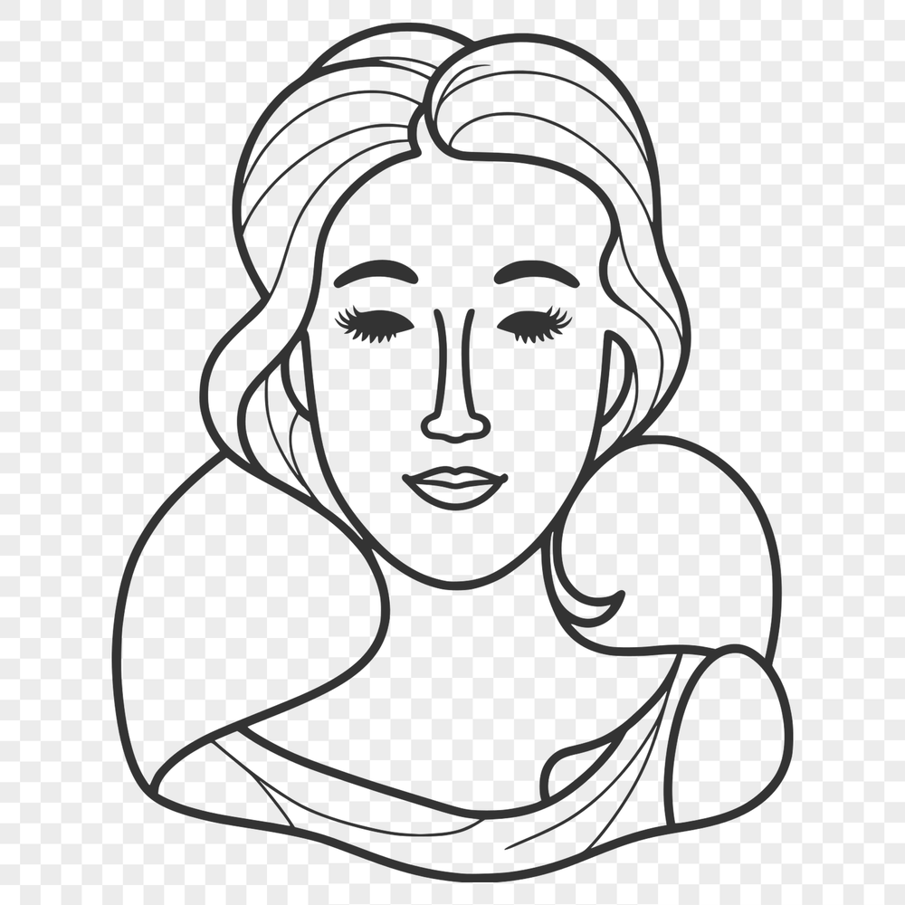 Free Vector Graphic Design A digital illustration of a woman in a versatile design format suitable for various applications.