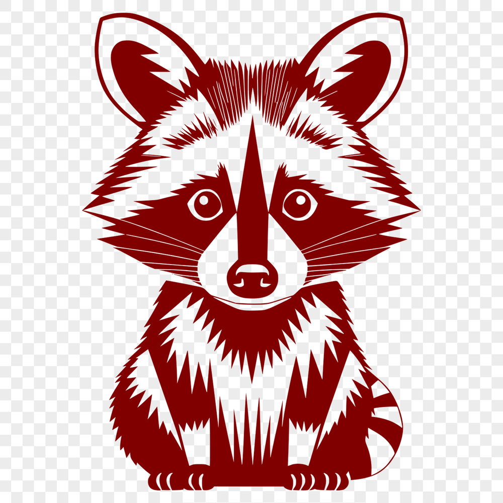 Free Raccoon Graphic Design Illustration A high-resolution clip art design of a raccoon suitable for digital crafting and graphic design projects.