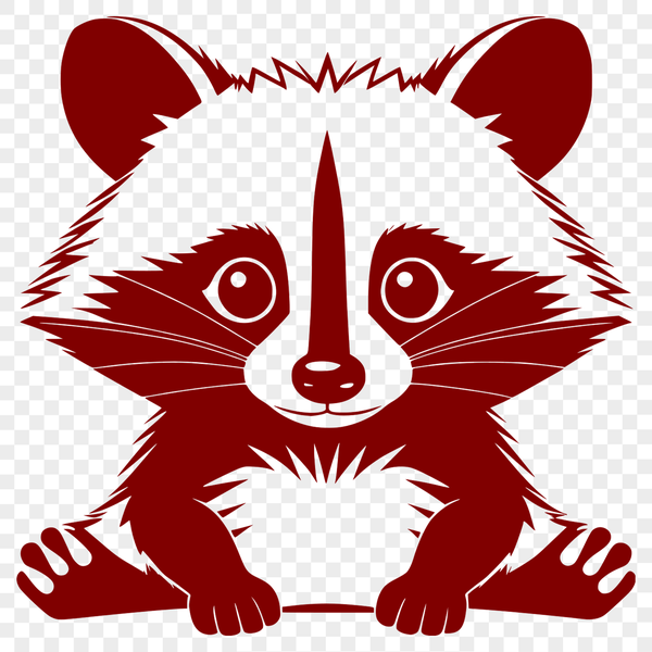 Raccoon Vector Illustration A raccoon clip art illustration in vector format.