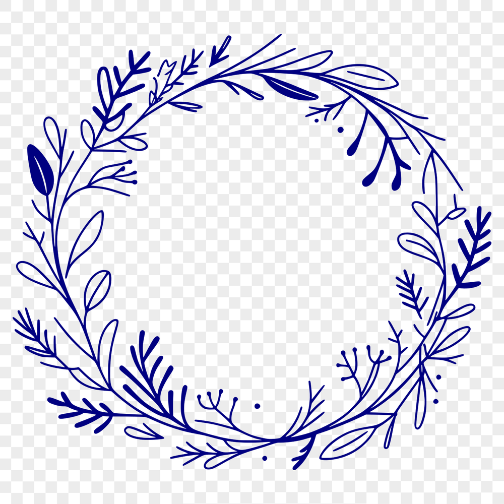 A floral design made up of interconnected loops, suitable for use as a vector template in various digital formats.