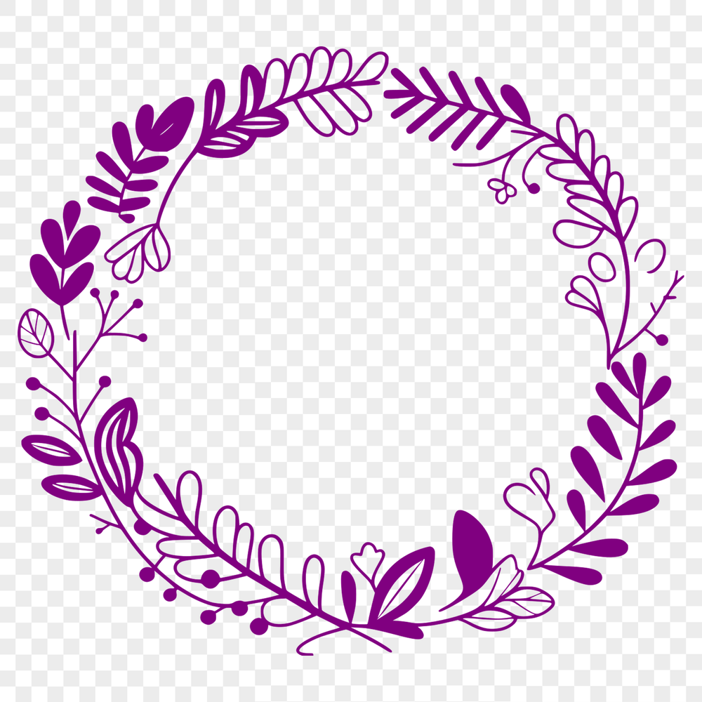 Beautiful SVG Floral Wreath Clipart A floral wreath design suitable for vector art and cutting machine applications.
