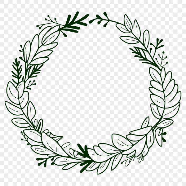 High-Quality Floral Wreath Clip Art High-quality SVG illustration of a decorative floral wreath.