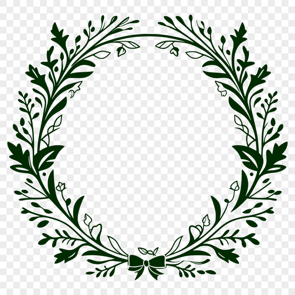 Beautiful Flower Wreath Illustration A floral arrangement in the shape of a circular wreath made up of various flowers and foliage.