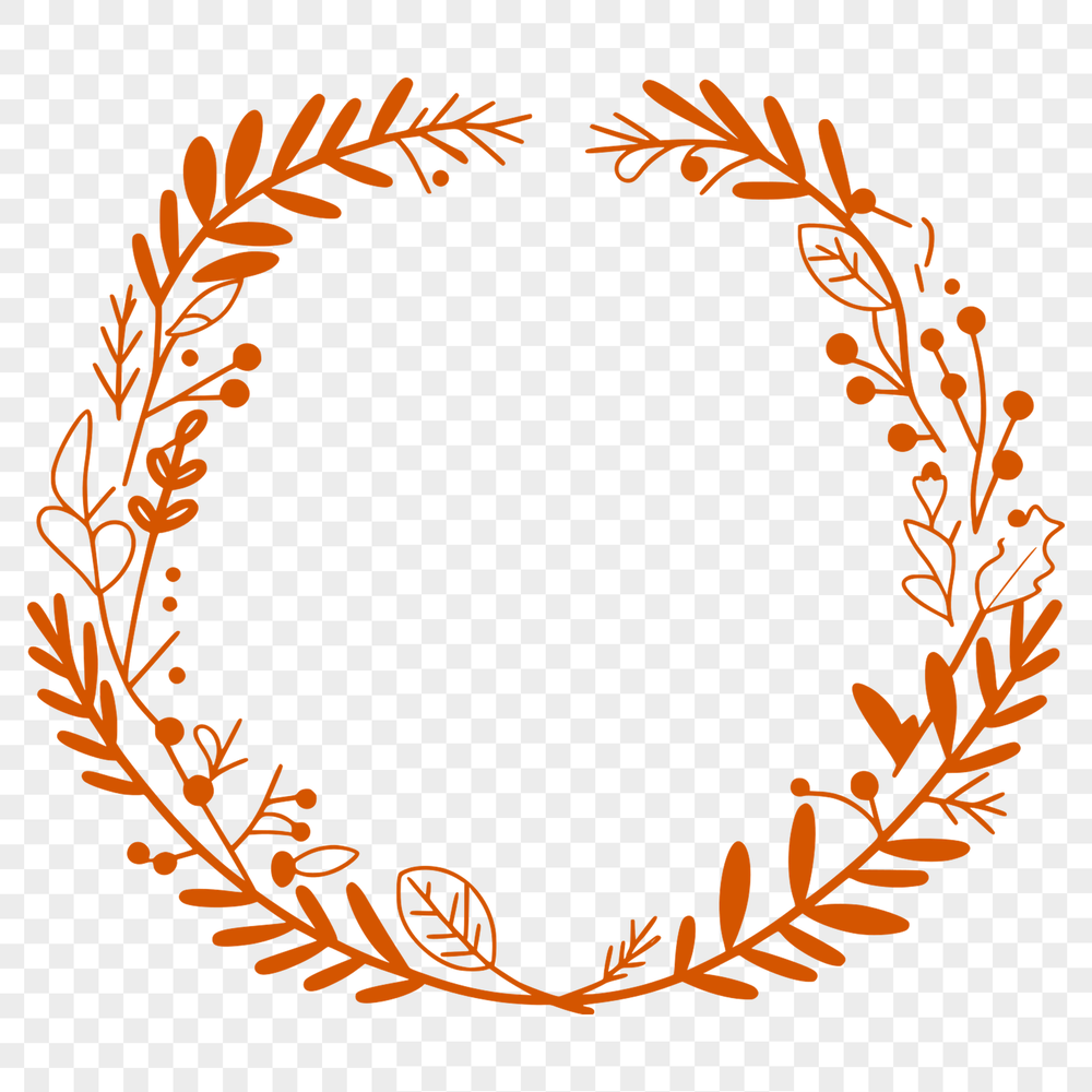 Free Decorative Wreath SVG Download A decorative floral wreath designed as a vector graphic, suitable for various design applications.